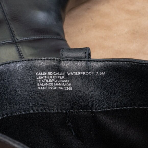 Blondo Women Cali Black Leather Waterproof Riding Knee High Boots sz 7.5 - Picture 9 of 10